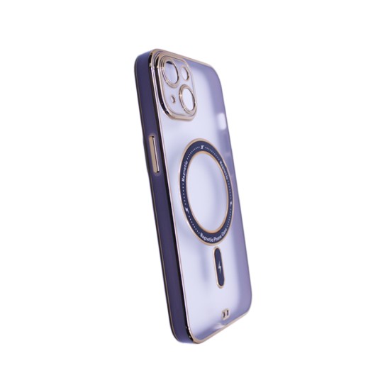 Magnetic Case with Camera Lens Q Series For Apple iPhone 14 Blue